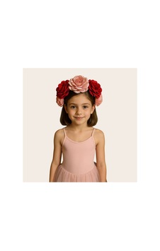 Rose Crown Kırmızı & Pembe Gül Tacı Beyaz