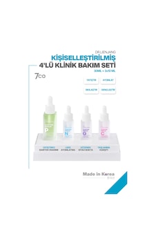 Yatıştırıcı Aydınlatıcı Sıkılaştırıcı Gençleştirici Kişiselleştirilmiş 4'lü Klinik Bakım Seti