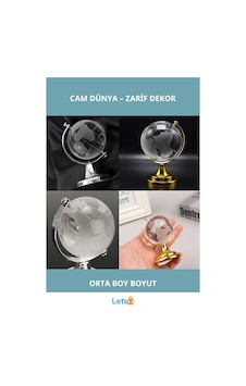 Kristal Cam Dünya Orta Boy 6x4 Cm Dekoratif Aksesuar Diğer Kristal Cam Dünya Orta Boy 6x4 Cm Dekoratif Aksesuar Diğer
