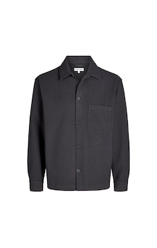 Jack & Jones Erkek Relaxed Fit Gömlek Yaka Overshirt - Regent - 12298613 Gri Melanj Jack & Jones Erkek Relaxed Fit Gömlek Yaka Overshirt - Regent - 12298613 Gri Melanj
