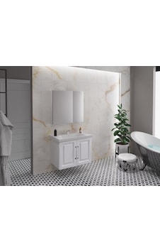 Denko Banyo Royal 65 CM Banyo Dolabı Takımı Beyaz Denko Banyo Royal 65 CM Banyo Dolabı Takımı Beyaz