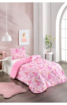 Renkli Desenli Çift Kişilik Yorgan Peluş Çift Taraflı Yastık Kılıflı Çarşafsız Kız Çocuk Toz Pembe Renkli Desenli Çift Kişilik Yorgan Peluş Çift Taraflı Yastık Kılıflı Çarşafsız Kız Çocuk Toz Pembe