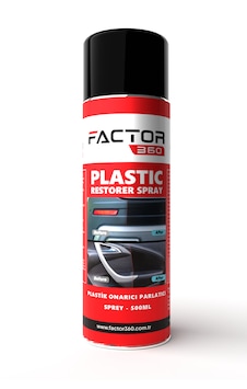 Factor360 Otomobil Araç Plastik Yenileyici Parlatıcı Aerosol 500ml Factor360 Otomobil Araç Plastik Yenileyici Parlatıcı Aerosol 500ml