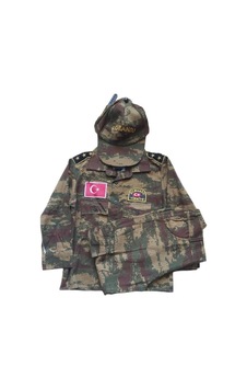 Şeker Çocuk Çocuk Asker Kamuflajı Koyu Yeşil 4 Yaş Koyu Yeşil - 246689305 Koyu Yeşil