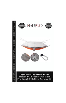 Açık Hava Taşınabilir Yazlık Hamak 7410 Fileli Ve Cibinlikli Pro Hamak 190x70cm Turuncu-gri Çok Renkli Açık Hava Taşınabilir Yazlık Hamak 7410 Fileli Ve Cibinlikli Pro Hamak 190x70cm Turuncu-gri Çok Renkli