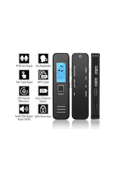 Ers 64 Gb Profesyonel Dijital Ses Kayıt Cihazı - Ses Sensörlü Vor , Çift Mikrofonlu Mp3 Çalar Kb60-64 Ers 64 Gb Profesyonel Dijital Ses Kayıt Cihazı - Ses Sensörlü Vor , Çift Mikrofonlu Mp3 Çalar Kb60-64