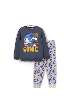 Dobakids Bisiklet Yaka Sonic Baskılı Uzun Kollu Erkek Çocuk Pijama Takımı Gri Dobakids Bisiklet Yaka Sonic Baskılı Uzun Kollu Erkek Çocuk Pijama Takımı Gri