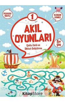 Akıl Oyunları 1 - Çoklu Zeka ve Dikkat Geliştirme 5+ Yaş- Dokuz Yayınları