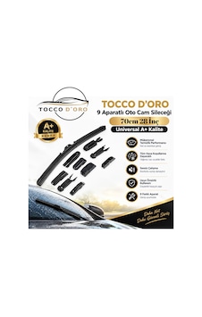 Tocco D'oro 9 Aparatlı Oto Cam Sileceği 70 Cm 28 İnç Universal A+ Kalite Tocco D'oro 9 Aparatlı Oto Cam Sileceği 70 Cm 28 İnç Universal A+ Kalite