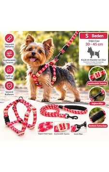 Ally Paws Köpek Göğüs Tasması Ve Gezdirme Kayışı Seti S Beden 8mm X 120cm - Kırmızı Çok Renkli Ally Paws Köpek Göğüs Tasması Ve Gezdirme Kayışı Seti S Beden 8mm X 120cm - Kırmızı Çok Renkli