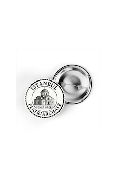 5 Adet İğneli Çanta Rozeti - Fener Rum Patrikhanesi - İstanbul - 44 MM Çok Renkli
