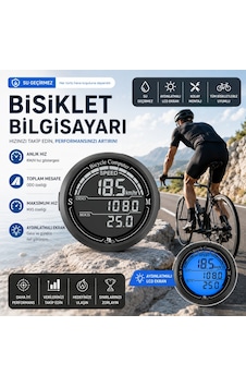 Triline Bisiklet Bilgisayarı Km Saati Hız Ve Mesafe Ölçer Su Geçirmez Ledli Lcd Ekranlı Kablolu Siyah Triline Bisiklet Bilgisayarı Km Saati Hız Ve Mesafe Ölçer Su Geçirmez Ledli Lcd Ekranlı Kablolu Siyah