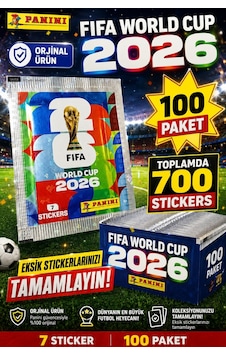 Fıfa World Cup 2026 Resmi Sticker Paketi 100 Paket Fıfa World Cup 2026 Resmi Sticker Paketi 100 Paket