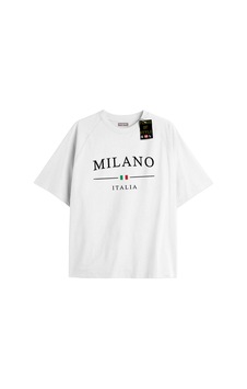 Flood Of Style Beyaz Oversize T-shirt Milono Özel Tasarım Flood Of Style Beyaz Oversize T-shirt Milono Özel Tasarım