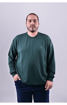 Annex Büyük Beden Basic Waffle Kumaş Erkek Sweatshirt Kahverengi