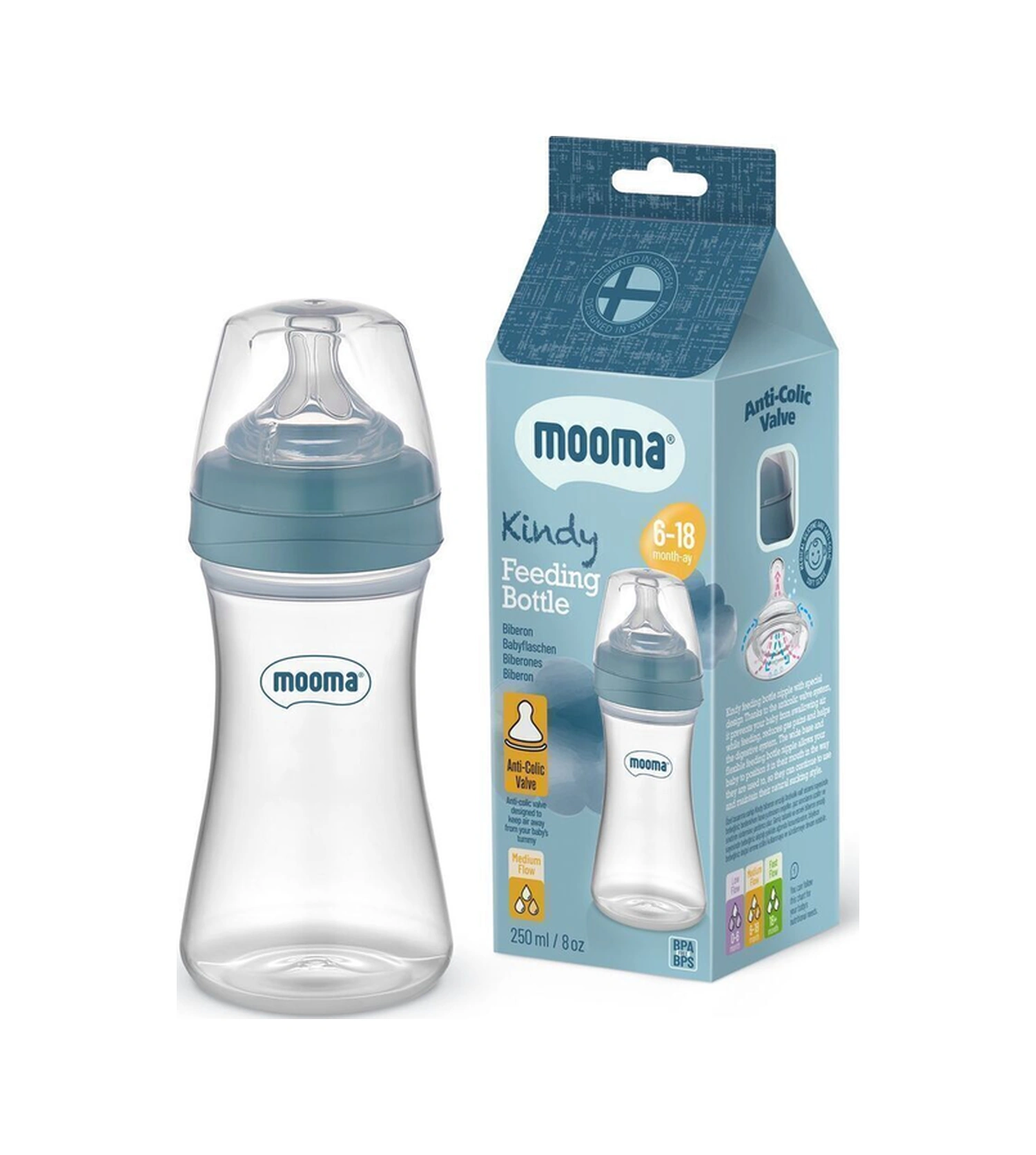Mooma Kindy Orta Akış Tp-250 Biberon 6- 18 Ay 250 Ml Mooma Kindy Orta Akış Tp-250 Biberon 6- 18 Ay 250 Ml