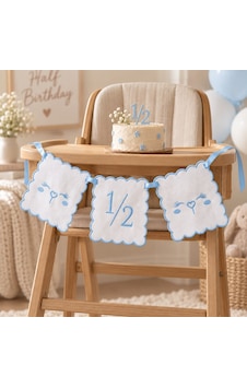 Tly Home & Baby 1/2 Yaş Nakışlı 3 Lü Doğum Günü Flaması Mavi Diğer Tly Home & Baby 1/2 Yaş Nakışlı 3 Lü Doğum Günü Flaması Mavi Diğer