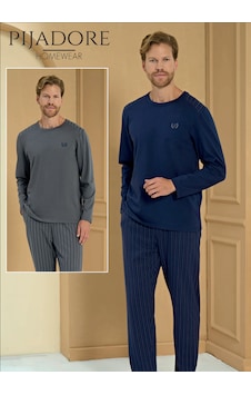 Pijadore %100 Pamuk 2277 Uzun Kol Erkek Pijama Takımı Lacivert Pijadore %100 Pamuk 2277 Uzun Kol Erkek Pijama Takımı Lacivert
