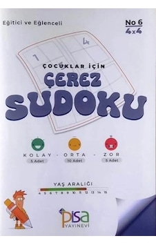 Pisa Çocuklar İçin Çerez Sudoku No 6 - 4 X 4 Pisa Çocuklar İçin Çerez Sudoku No 6 - 4 X 4