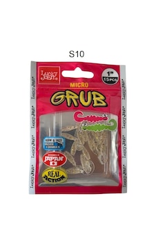 Lucky John Micro Grub 1'' 2.5cm Silikon Yem 15'li Paket S10 Lucky John Micro Grub 1'' 2.5cm Silikon Yem 15'li Paket S10