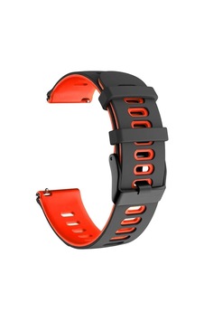Haylou Rt Ls05s, Dt3 Mate, Qcy Gt3, C4u C1 İle Uyumlu 22mm Spor Silikon Kordon, Siyah/kırmızı Açık Kahverengi Haylou Rt Ls05s, Dt3 Mate, Qcy Gt3, C4u C1 İle Uyumlu 22mm Spor Silikon Kordon, Siyah/kırmızı Açık Kahverengi