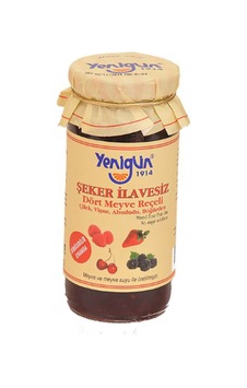 Yenigün Şeker İlavesiz Dört Meyve Reçeli 290 G Yenigün Şeker İlavesiz Dört Meyve Reçeli 290 G