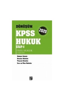 Dönüşüm Kpss Hukuk Cilt 1 Özel Hukuk Çalışma Kitabı- Gazi Kitabevi Dönüşüm Kpss Hukuk Cilt 1 Özel Hukuk Çalışma Kitabı- Gazi Kitabevi