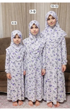 Aldaıyr 3 Çocuk Namaz Elbise Pamuk Kumaş Çok Renkli7 Aldaıyr 3 Çocuk Namaz Elbise Pamuk Kumaş Çok Renkli7