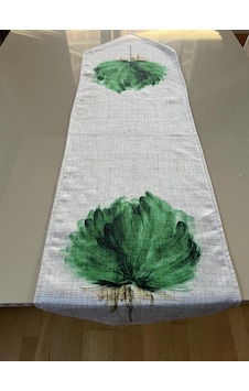 Yeşil Çiçek Desenli 35 135 Cm Runner - Yeşil Yeşil Çiçek Desenli 35 135 Cm Runner - Yeşil