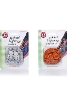 Magic Locks Yuvarlak Akıllı Ayakkabı Bağcık 2'li Set Beyaz-Turuncu Magic Locks Yuvarlak Akıllı Ayakkabı Bağcık 2'li Set Beyaz-Turuncu
