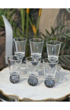 6 Lı Kristal Top Ayaklı Kahve Yanı Su & Meşrubat & Sunum Bardağı Füme 6 Lı Kristal Top Ayaklı Kahve Yanı Su & Meşrubat & Sunum Bardağı Füme