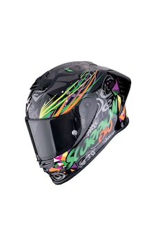 Scorpion Exo R1 Evo II Air Savage Spor Motosiklet Kaskı Siyah Yeşil Turuncu Scorpion Exo R1 Evo II Air Savage Spor Motosiklet Kaskı Siyah Yeşil Turuncu