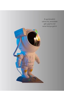 8 Efektli Astronot Galaxy Projektör Uzaktan Kumandalı Led Gece Lambası 1200mah Battery 8 Efektli Astronot Galaxy Projektör Uzaktan Kumandalı Led Gece Lambası 1200mah Battery