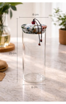 Makri Home 1000 Ml Borosilikat Cam Hava Geçirmez Beyaz Kumaş Kaplama Bambu Kapaklı Kavanoz,çap:8 Cm, H:25 Cm Beyaz Makri Home 1000 Ml Borosilikat Cam Hava Geçirmez Beyaz Kumaş Kaplama Bambu Kapaklı Kavanoz,çap:8 Cm, H:25 Cm Beyaz