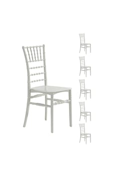 6 Adet Soho Beyaz Sandalye / Balkon-bahçe-mutfak 6 Adet Soho Beyaz Sandalye / Balkon-bahçe-mutfak