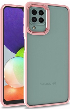 Galaxy A22 4g Kılıf Zore Flora Kapak Rose Gold