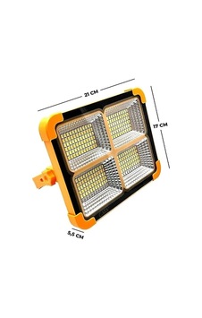 Ct-4698 Taşınabilir Solar Projektör Ip44 Güneş Enerjili 3 Renk Modu Dimmerli Ve Şarjlı Led Işık