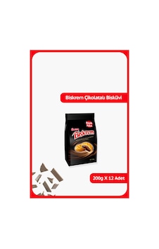 Ülker Biskrem Kakaolu Büyük Boy Poşet 200 Gr X12 Adet