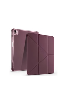 Apple Uyumlu iPad Air 13 2025 M3 Kılıf Tri Folding Kalem Bölmeli Standlı Kılıf Kapaklı Kılıf
