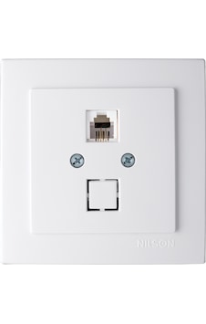 Nilson Touran Beyaz Nümeris Telefon Prizi Mk +kap+ Çerçeve Nilson Touran Beyaz Nümeris Telefon Prizi Mk +kap+ Çerçeve