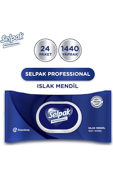 Selpak Professional Islak Mendil 60 Yaprak x 24 Adet 24'lü Set