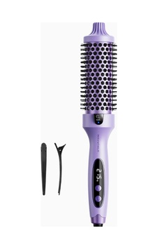 Wavytalk 38 Mm Termal Saç Fırçası, Blowout Boost Iyonik, Parlak Ve Düz Saç Mor