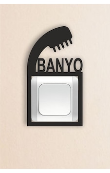 Prizlik Banyo Duvar Süsü Priz Duvar Dekorasyon 3 Mm Mdf 20x11 Cm