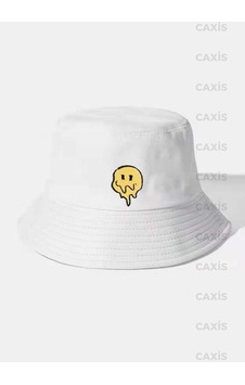 Caxis Yazlık Bucket Eriyen Smile Baskılı Kova Şapka 56-58 Cm Beyaz2i Caxis Yazlık Bucket Eriyen Smile Baskılı Kova Şapka 56-58 Cm Beyaz2i