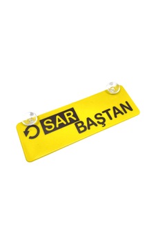 Northcity Sar Baştan Yazılı Sarı Dekor Plaka Vantuzlu Cam Süsü 22x7.5cm Northcity Sar Baştan Yazılı Sarı Dekor Plaka Vantuzlu Cam Süsü 22x7.5cm