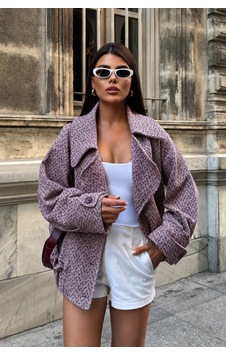 Polo State Kadın Bordo Balıksırtı Desenli Geniş Yakalı Oversize Balon Ceket Polo State Kadın Bordo Balıksırtı Desenli Geniş Yakalı Oversize Balon Ceket
