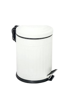 Retro Beyaz 5 Litre Çöp Kovası Beyaz