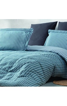 Maxstyle Bambu Çizgili Petrol Çift Kişilik Nevresim Takımı Çok Renkli Maxstyle Bambu Çizgili Petrol Çift Kişilik Nevresim Takımı Çok Renkli