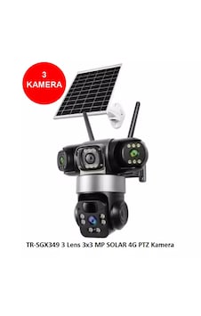 Trio Tr-sgx349 3 Kameralı 3x3 Mp Solar 4g Ptz Sim Kartlı Kamera Veesky