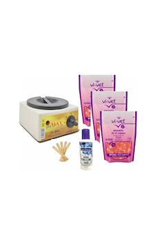 Ağda Makinesi 800ml + 3x250ml Pudralı Boncuk Ağda Seti, Kolay Ve Etkili Kullanım Sağlar Ağda Makinesi 800ml + 3x250ml Pudralı Boncuk Ağda Seti, Kolay Ve Etkili Kullanım Sağlar